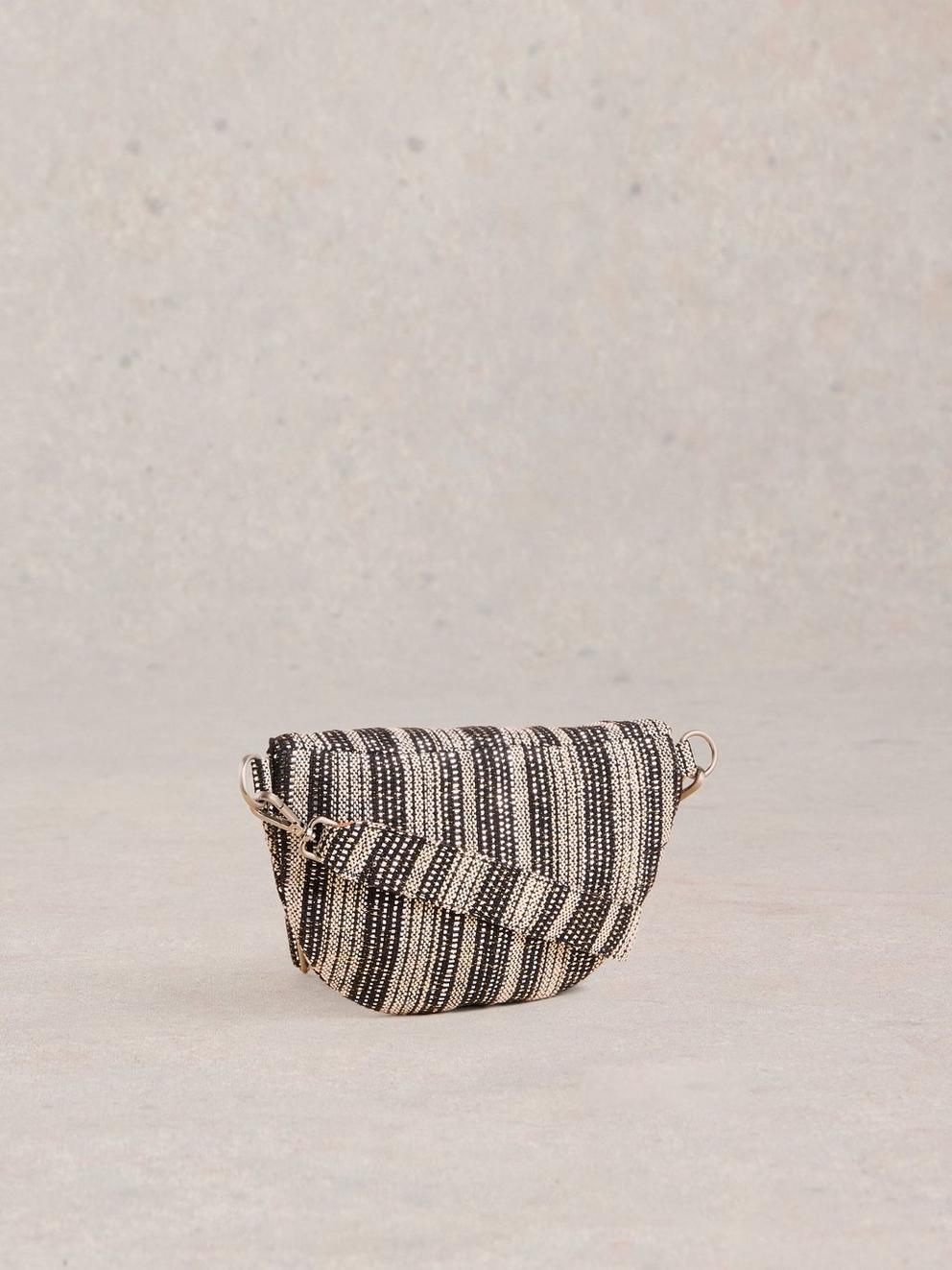 Mini Sebby Jacquard Bag in BLK MLT - FLAT BACK