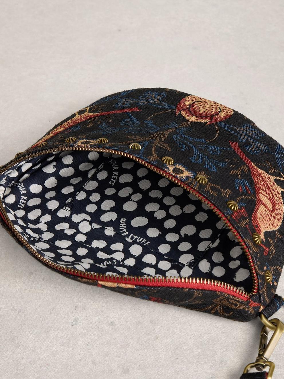 Mini Sebby Jacquard Bag in NAVY MULTI - FLAT DETAIL