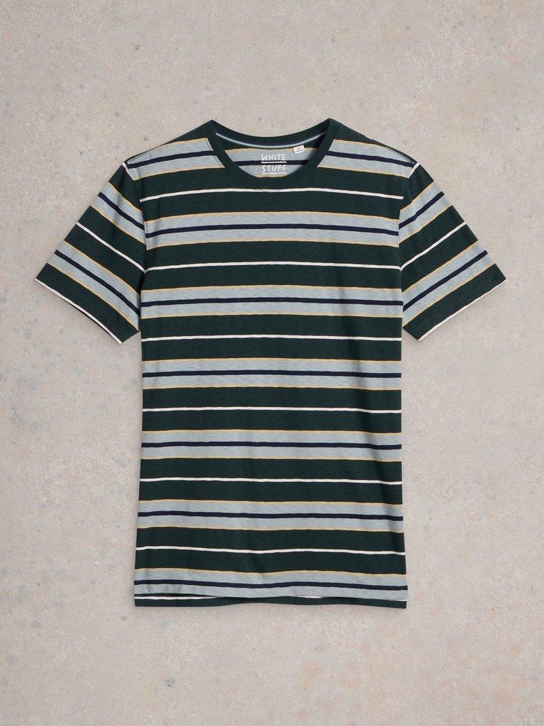 Abersoch Stripe Tee in NAVY MULTI - FLAT FRONT