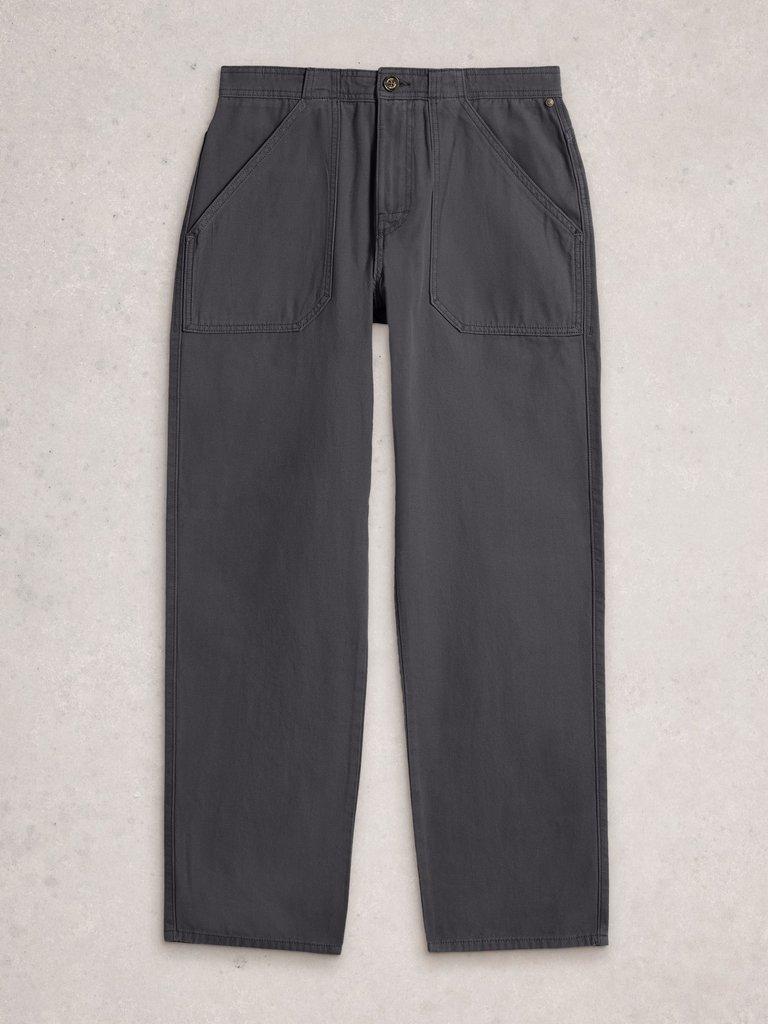 Crantock Utility Trouser in DK GREY - FLAT FRONT