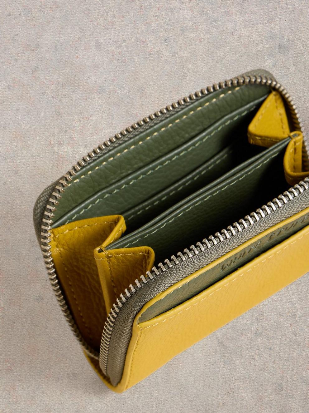 Cerys Zip Purse in MID CHART - FLAT DETAIL