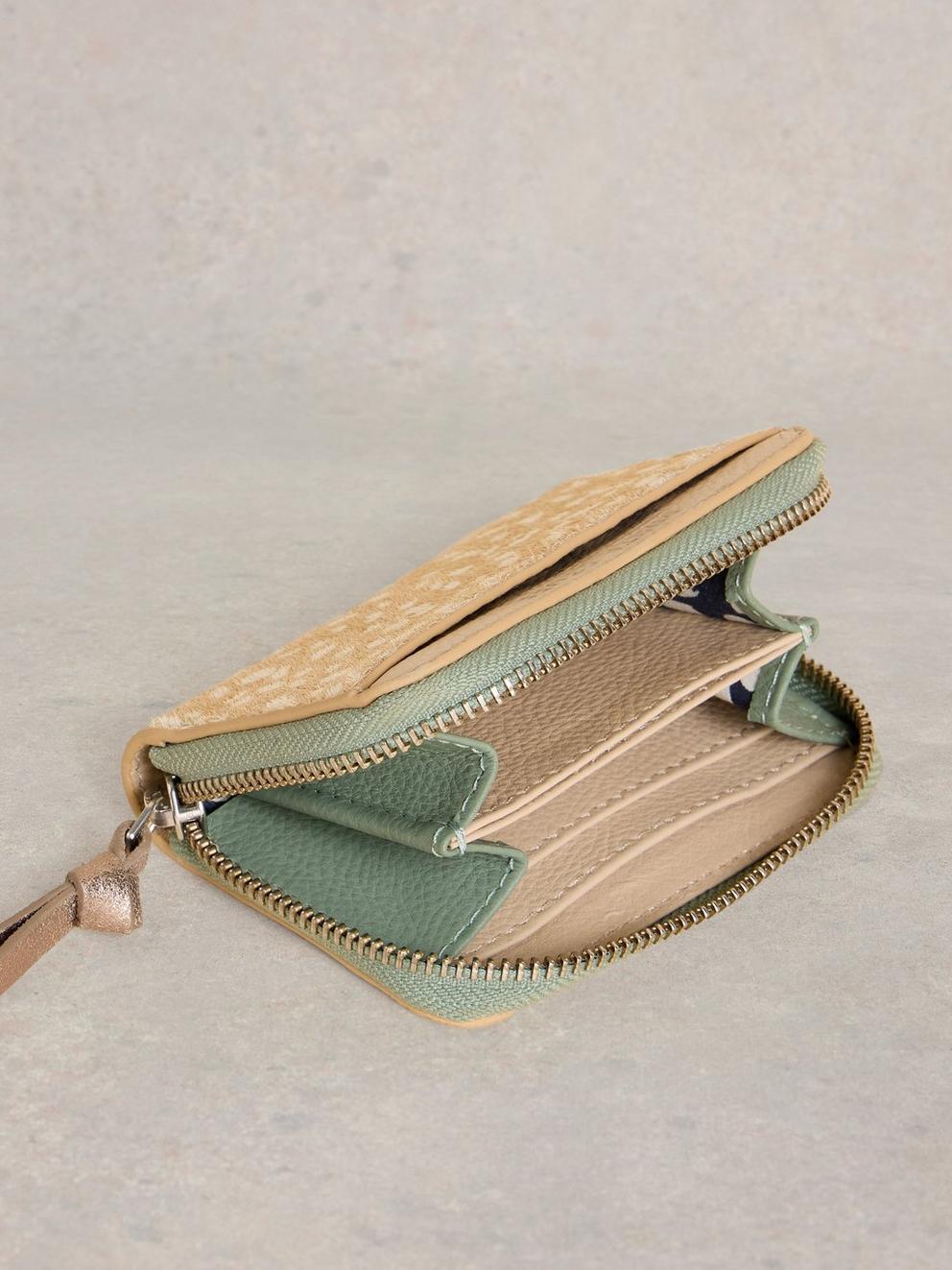 Cerys Zip Purse in NAT MLT - FLAT DETAIL