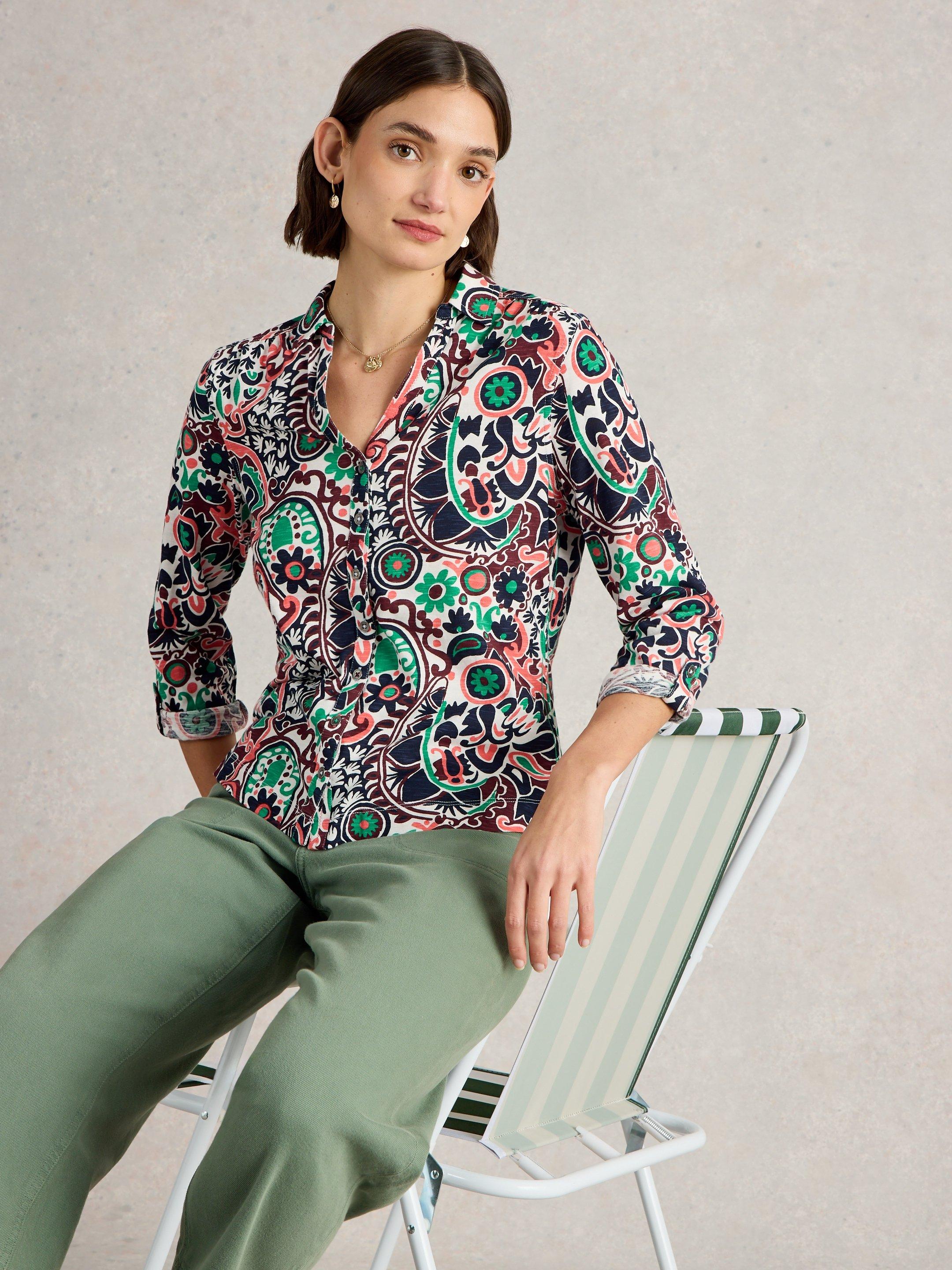 ANNIE JERSEY COLLARED SHIRT