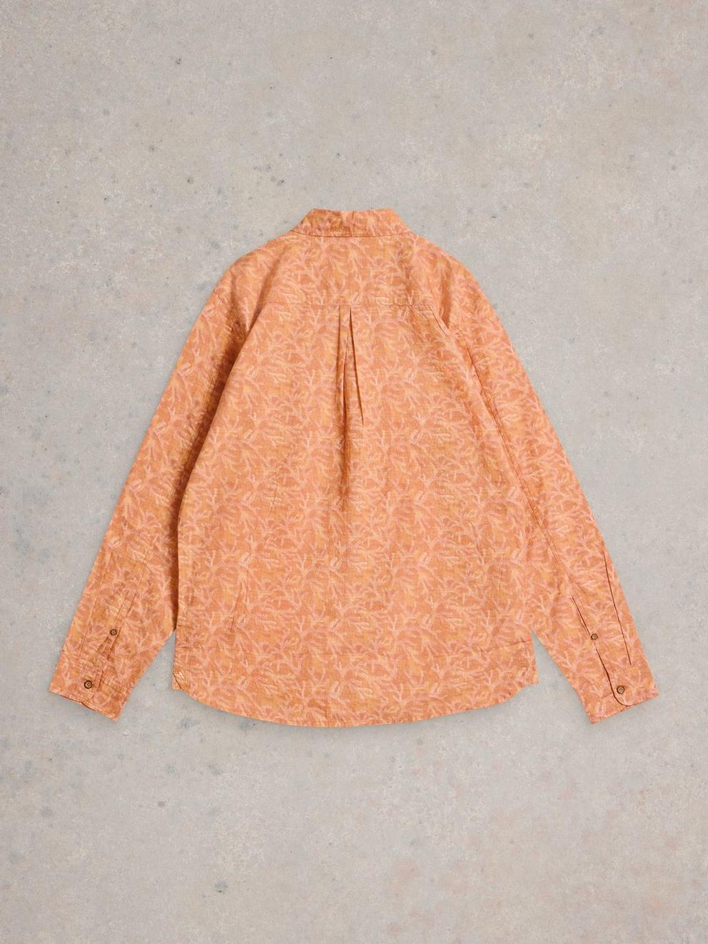 LS Seaweed Printed Shirt in PINK PR - FLAT BACK