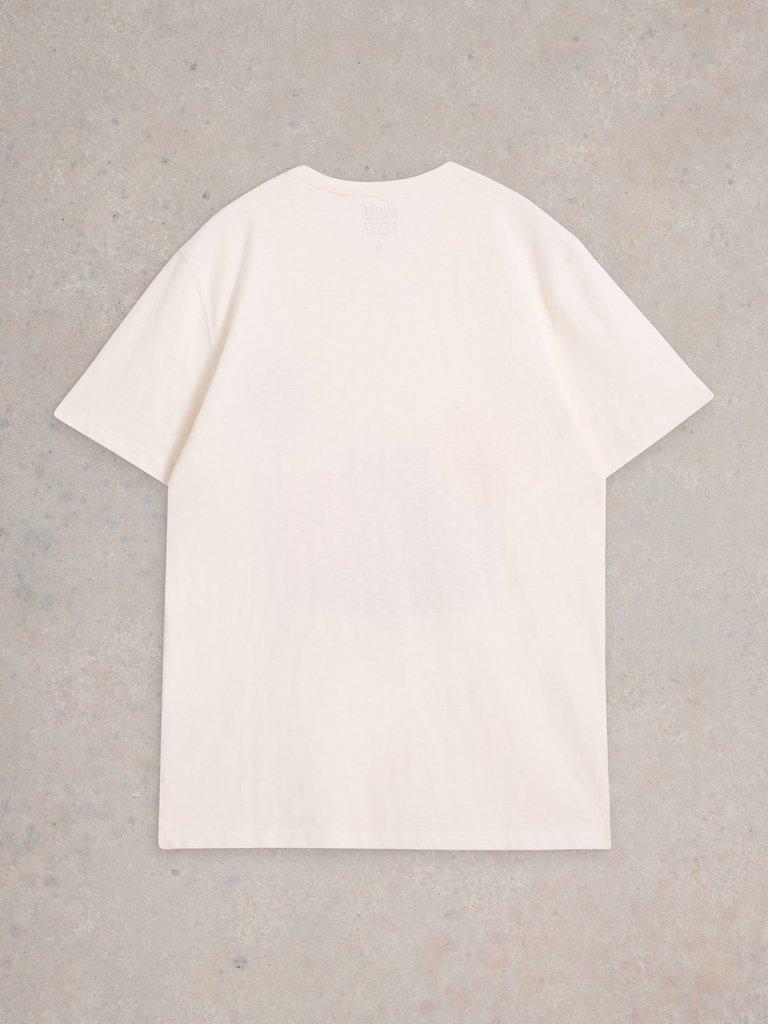 Palm Springs Crew Neck Graphic Tee in WHITE PR - FLAT BACK