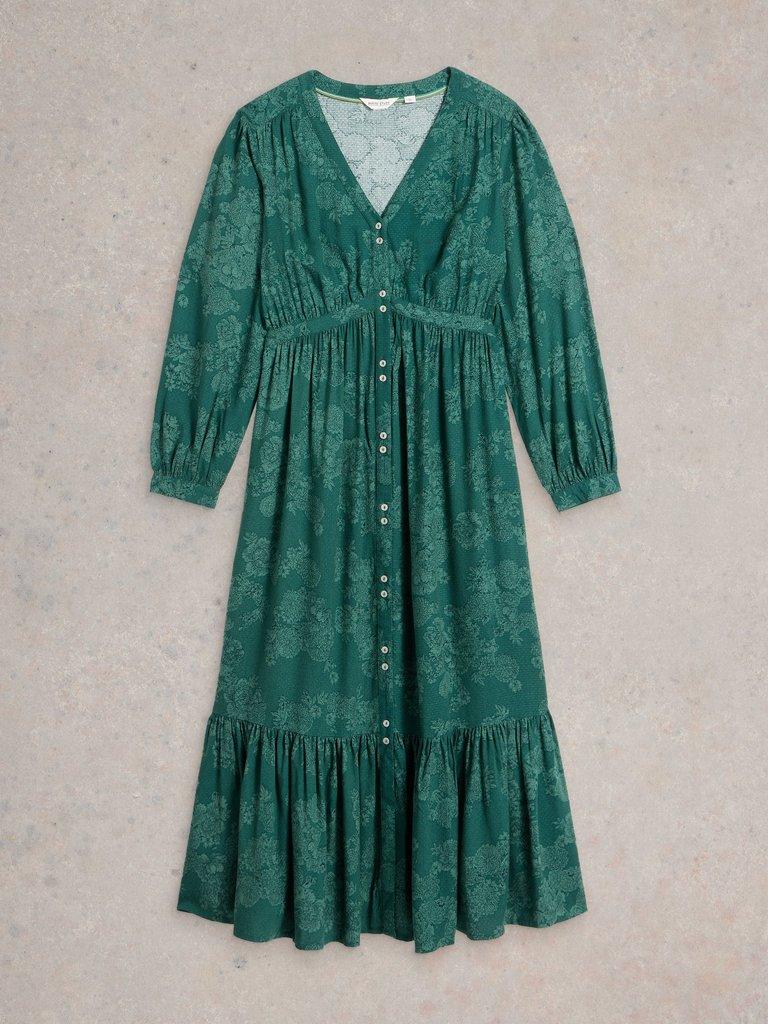 Phoebe Midi Dress in TEAL PR - FLAT FRONT