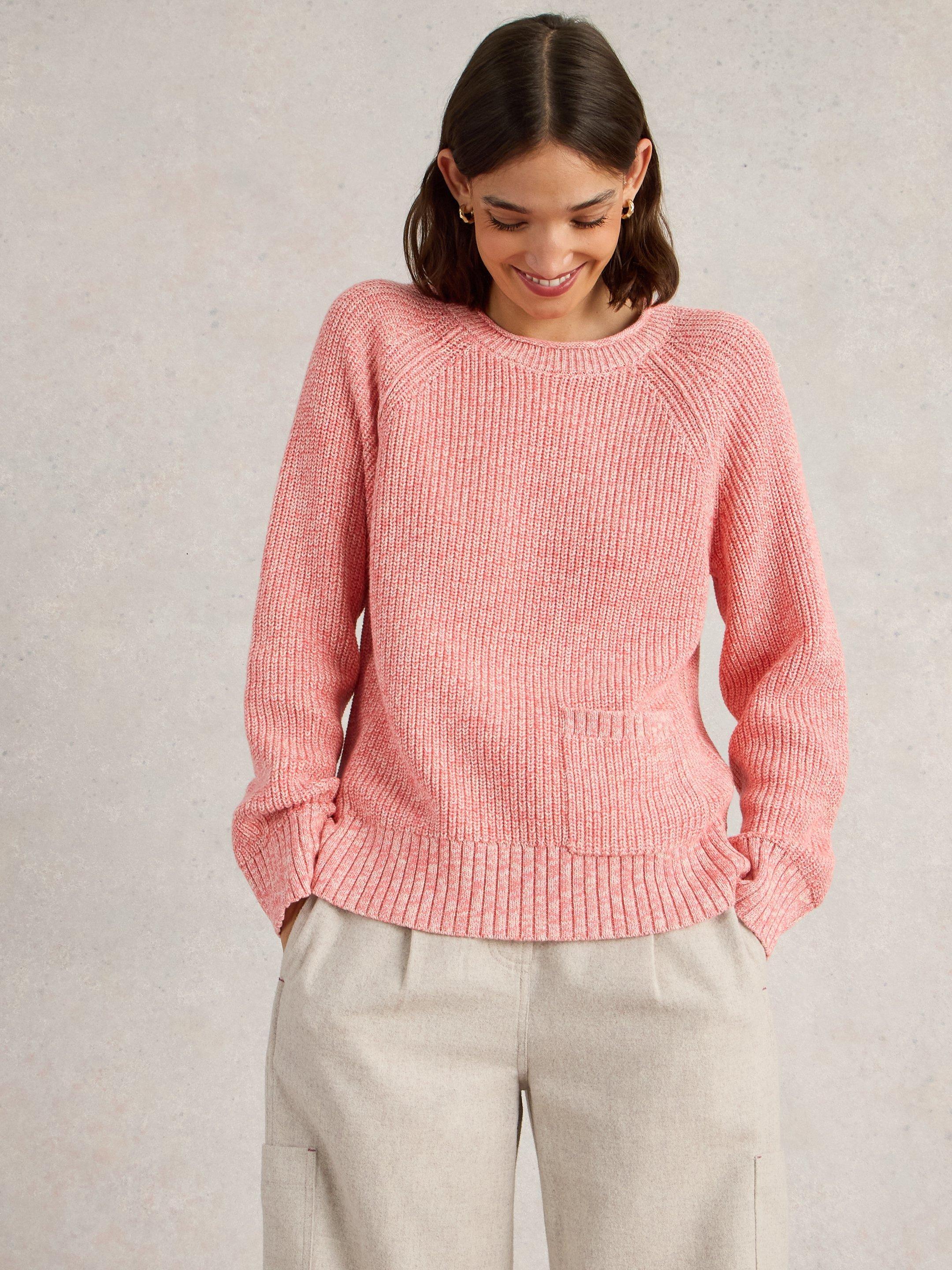 BAILEY COTTON JUMPER in MID CORAL | White Stuff