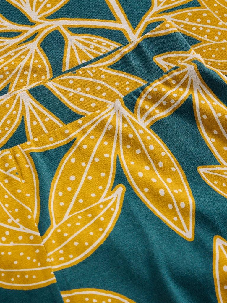 Jane Jersey Maxi Skirt in TEAL PR - FLAT DETAIL