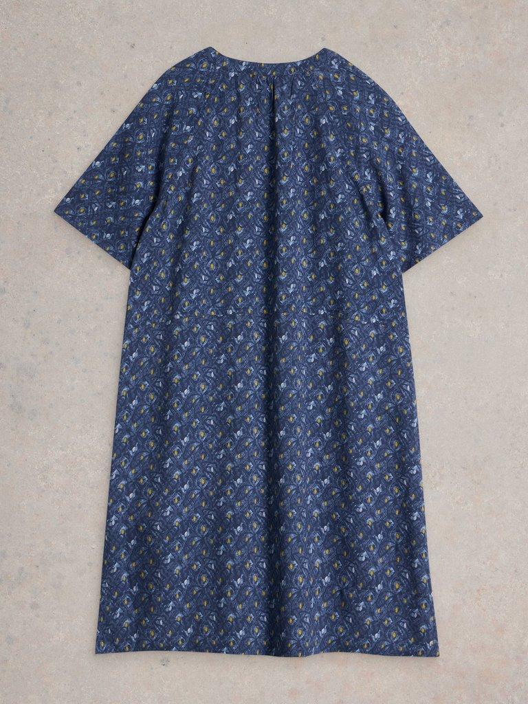 Cora Shift Dress in BLUE PR - FLAT BACK