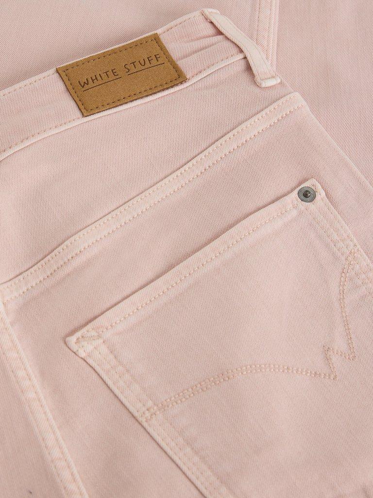 Blake Straight Jean Cropped in LGT PINK - FLAT DETAIL