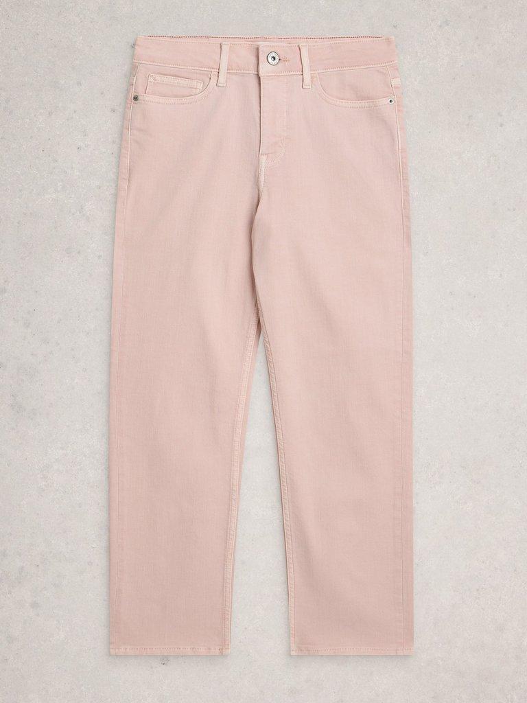 Blake Straight Jean Cropped in LGT PINK - FLAT FRONT
