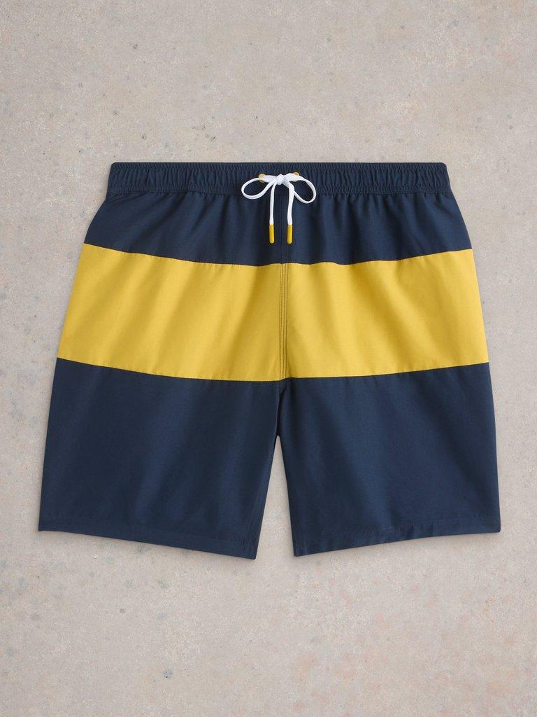 Colourblock Volley Swimshort  in NAVY MULTI - FLAT FRONT