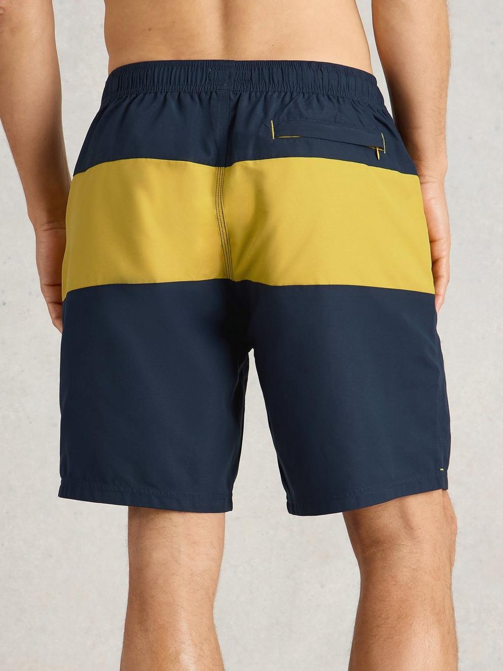 Colourblock Volley Swimshort  in NAVY MULTI - MODEL BACK