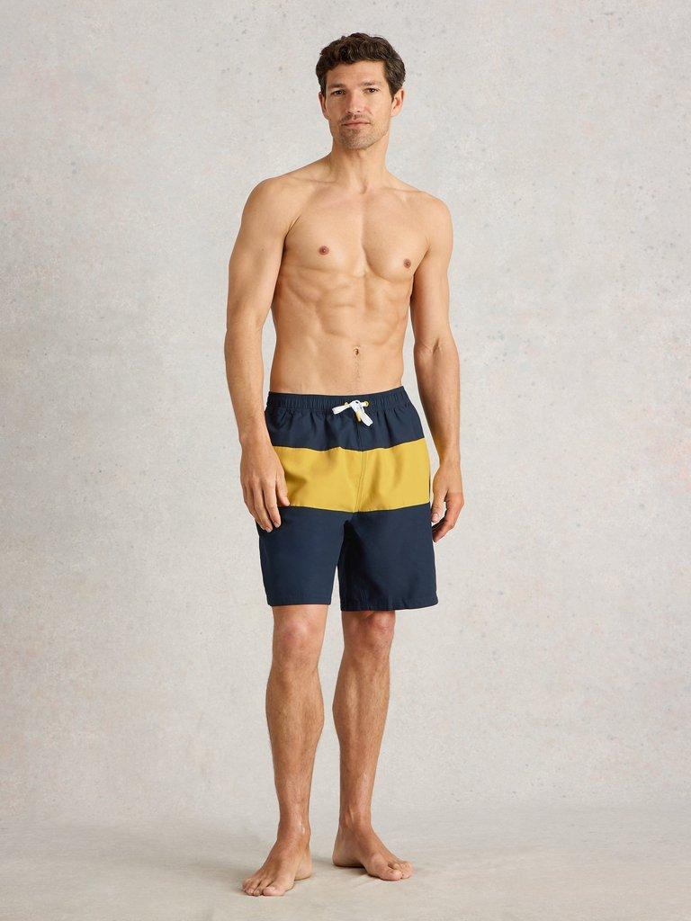 Colourblock Volley Swimshort  in NAVY MULTI - MODEL FRONT