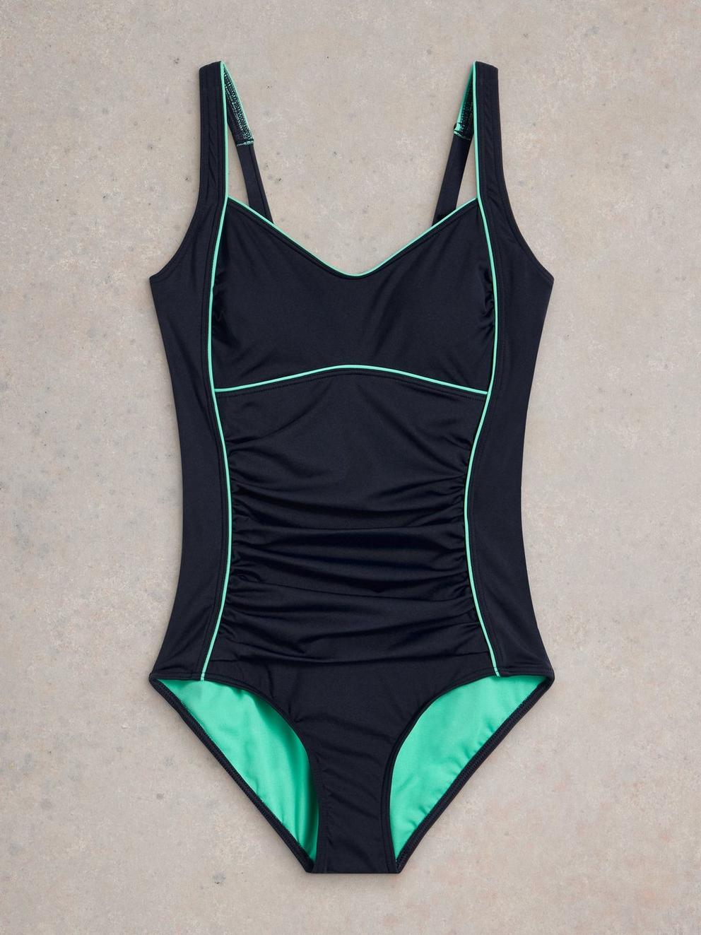Splash Control One Piece Swimsuit in DARK NAVY - FLAT FRONT