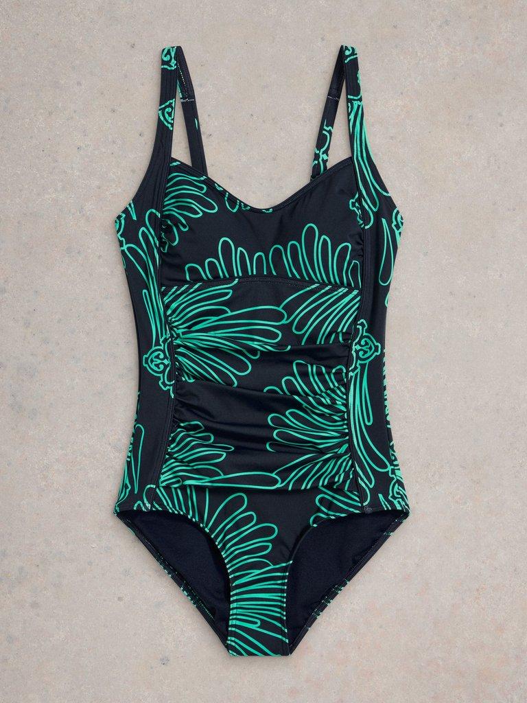 Splash Control One Piece Swimsuit in NAVY MULTI - FLAT FRONT