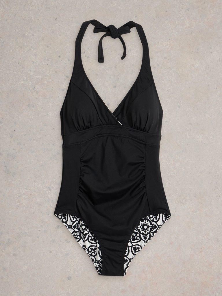 Reversible Sunshine Swimsuit in BLK MLT - FLAT BACK