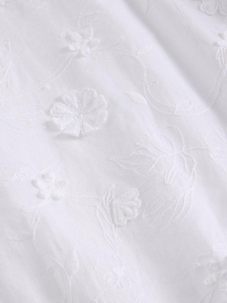 WEAVER BRODERIE TOP in BRIL WHITE - FLAT DETAIL