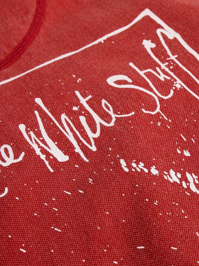 Rewind Half Zip Sweat in RED PR - FLAT DETAIL