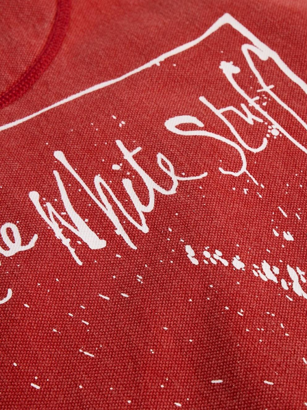 Rewind Half Zip Sweat in RED PR - FLAT DETAIL