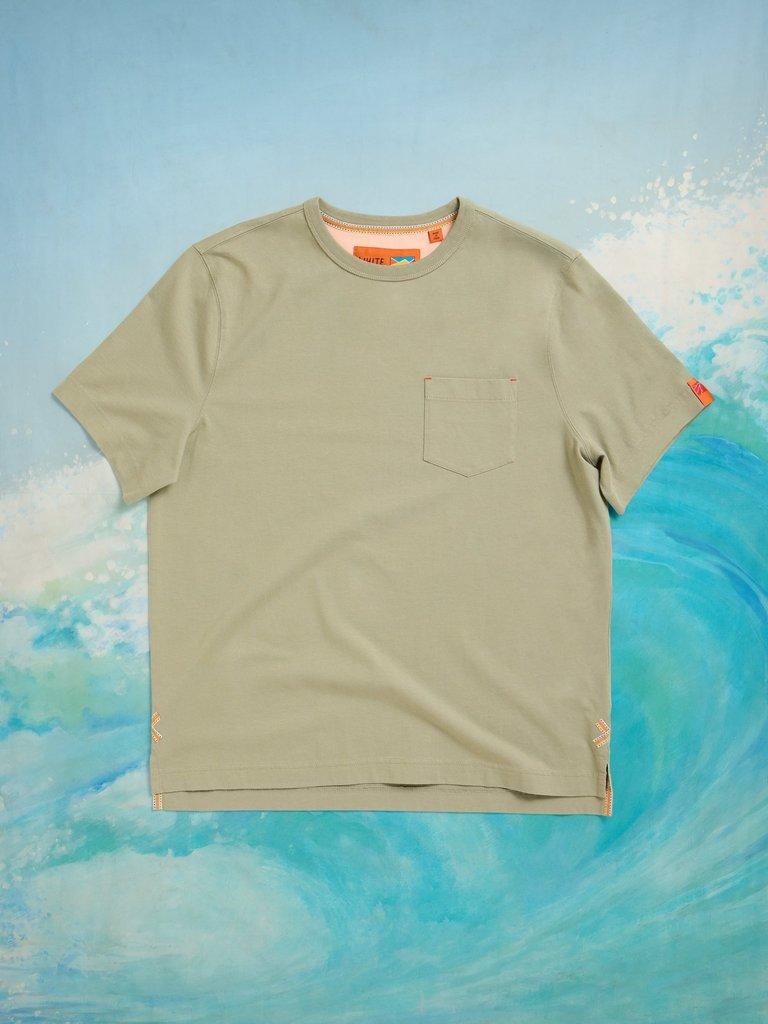 Rewind Graphic Tee in GREEN PR - FLAT BACK