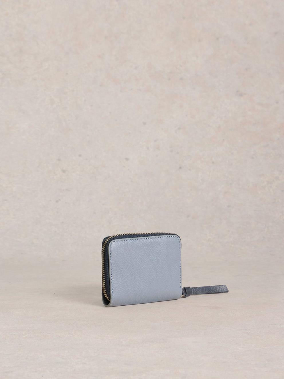 Cerys Zip Around Purse in BLUE MLT - FLAT BACK
