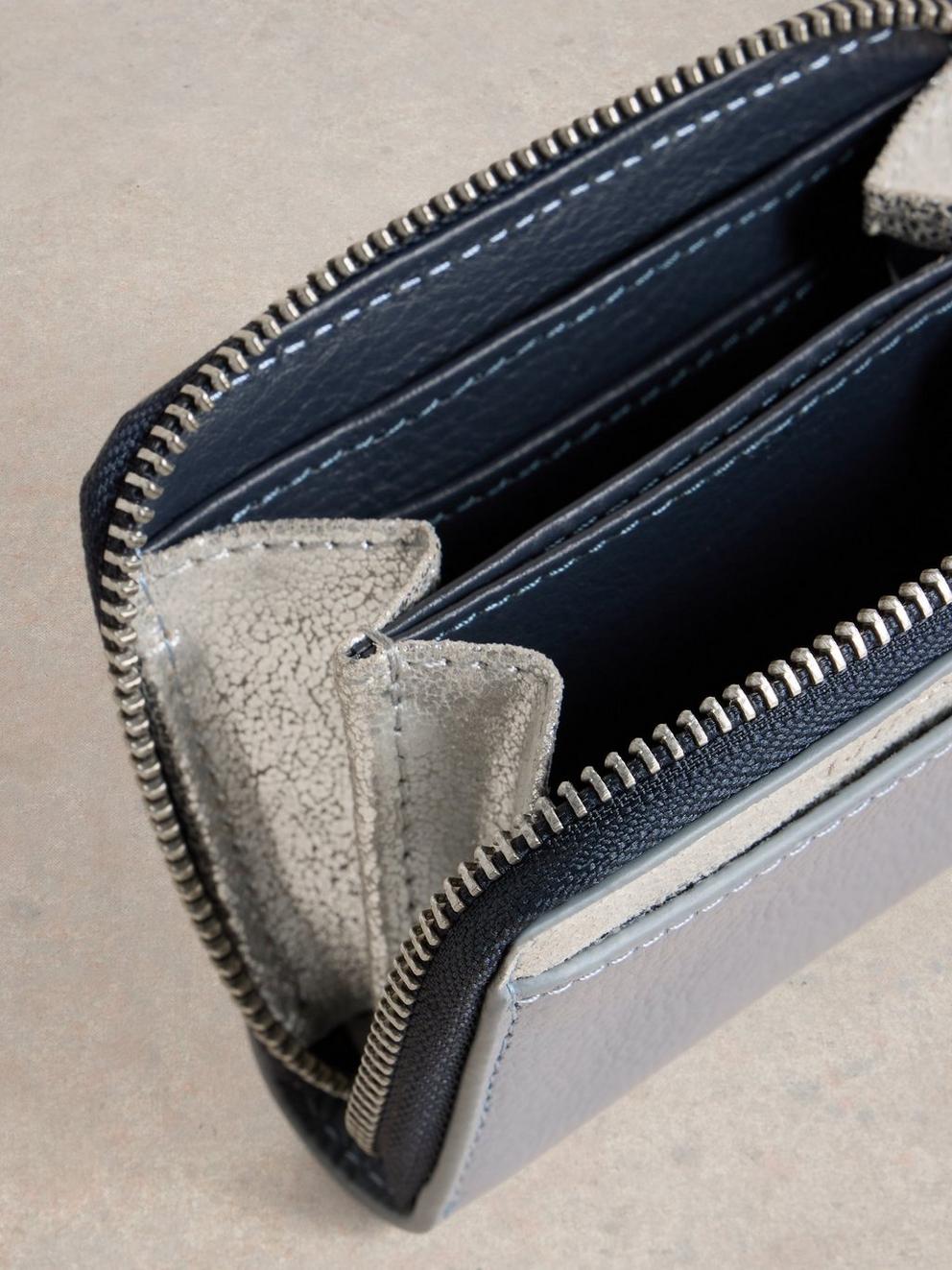 Cerys Zip Around Purse in BLUE MLT - FLAT DETAIL