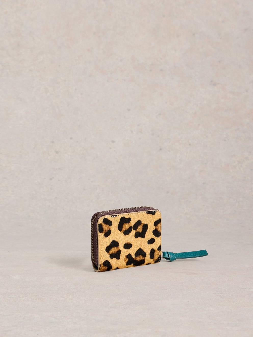 Cerys Zip Around Purse in BROWN MLT - FLAT BACK