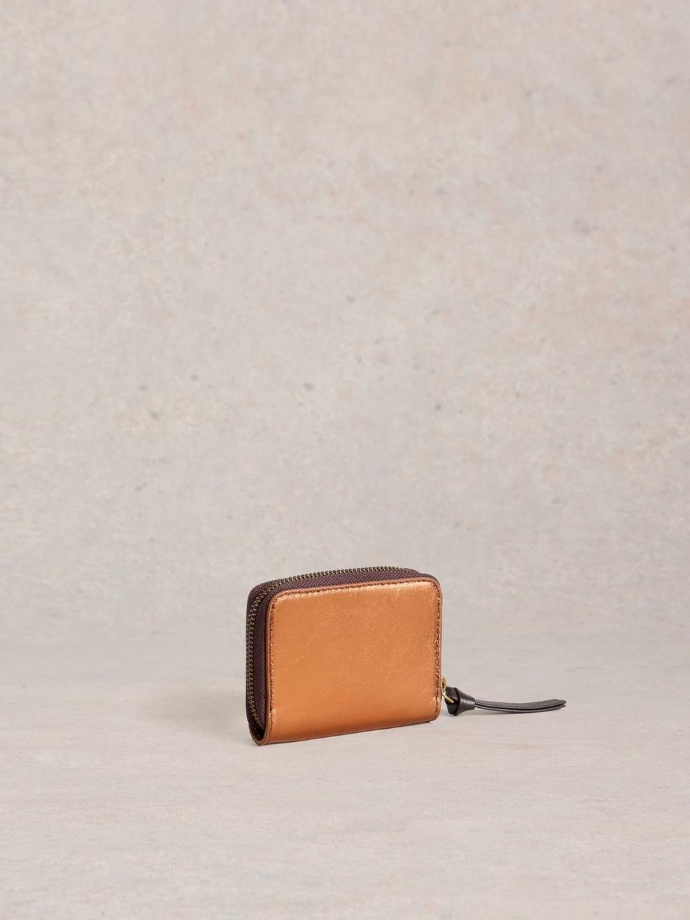 Cerys Zip Around Purse in MIXED MET - FLAT BACK