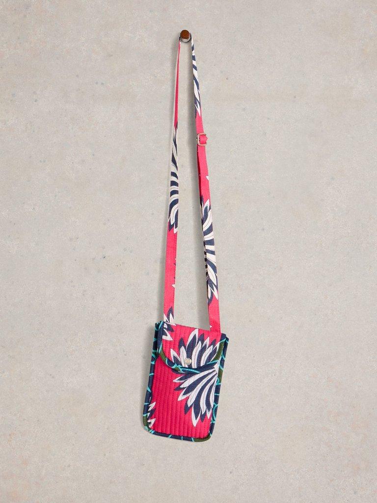 Coco Printed Phone Bag in PINK PR - FLAT FRONT