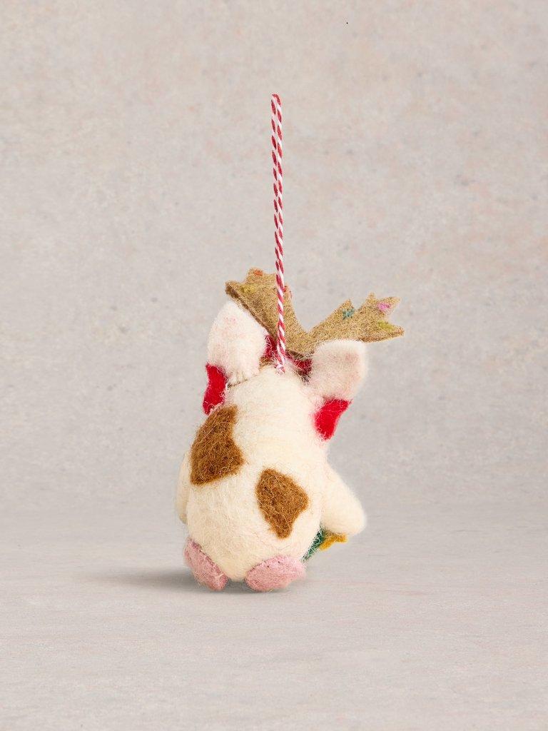 Xmas Guinea Pig Hanging Dec in WHITE MLT - FLAT DETAIL