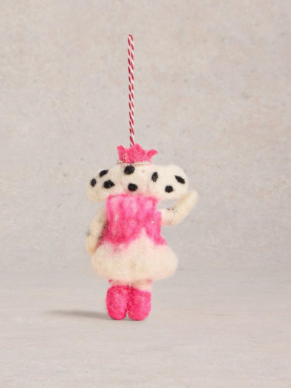 Ballet Dalmation Hanging Dec in PINK MLT - FLAT DETAIL