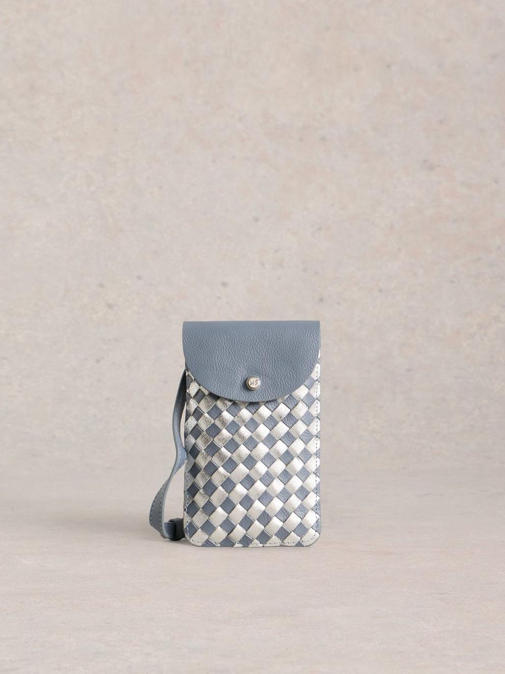 Coco Weave Phone Bag in BLUE MLT - LIFESTYLE