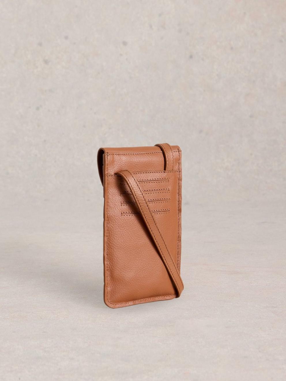 Coco Weave Phone Bag in TAN MULTI - FLAT BACK