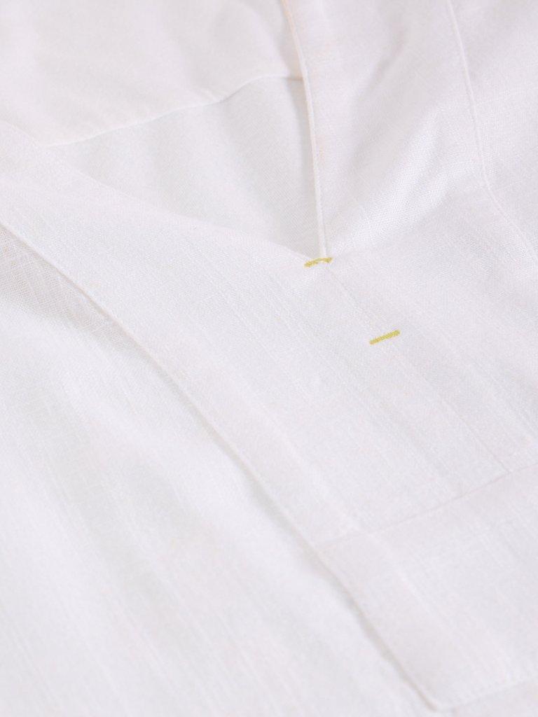 CELIA MIX SS SHIRT in BRIL WHITE - FLAT DETAIL