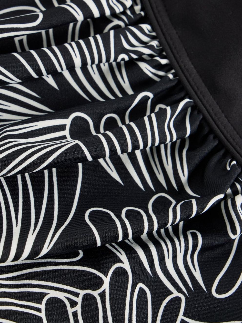Splash Tankini Top in BLK MLT - FLAT DETAIL