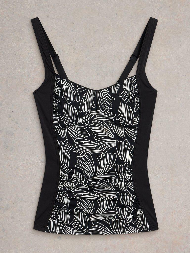 Splash Tankini Top in BLK MLT - FLAT FRONT