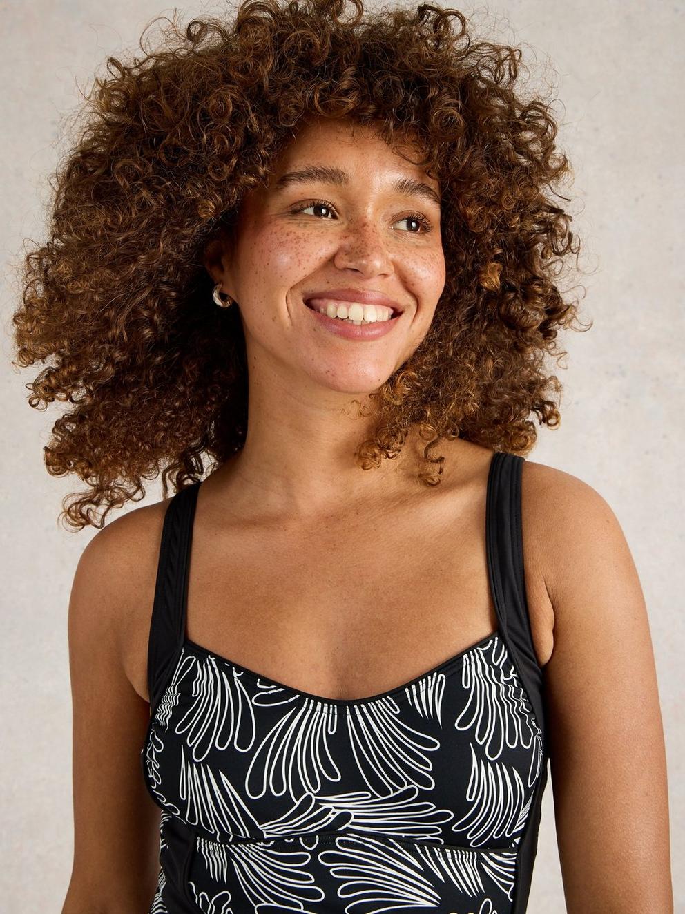 Splash Tankini Top in BLK MLT - LIFESTYLE