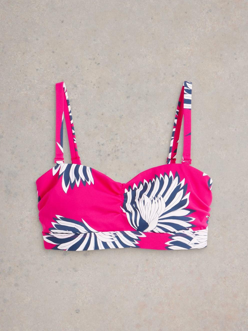 Suki Bikini Top in PINK PR - FLAT FRONT