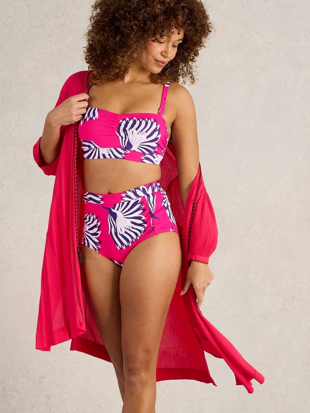 Suki High Waist Bikini Bottom in PINK PR - LIFESTYLE