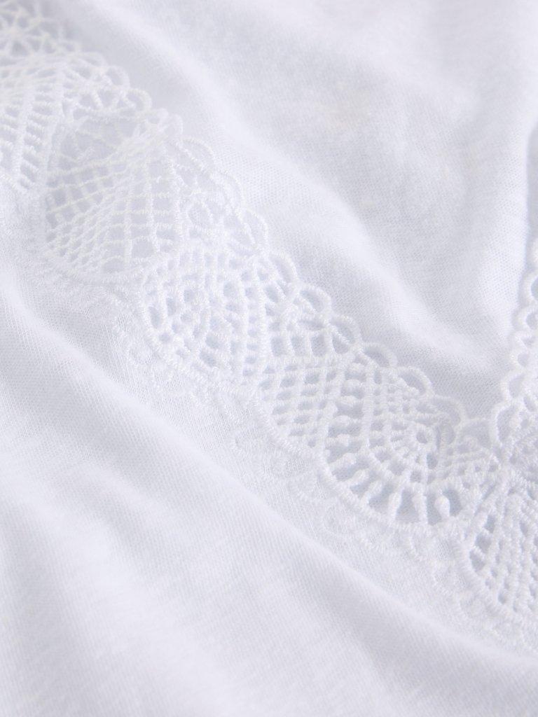 ELLIE LACE VEST in BRIL WHITE - FLAT DETAIL