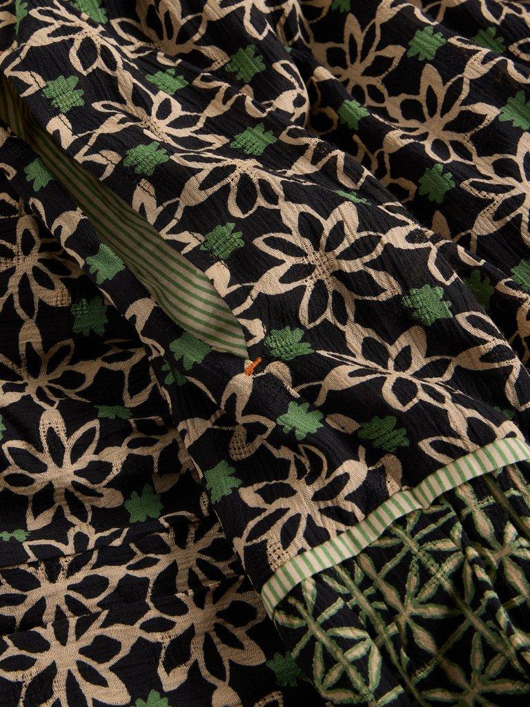Mabel Mixed Printed Skirt in BLK MLT - FLAT DETAIL