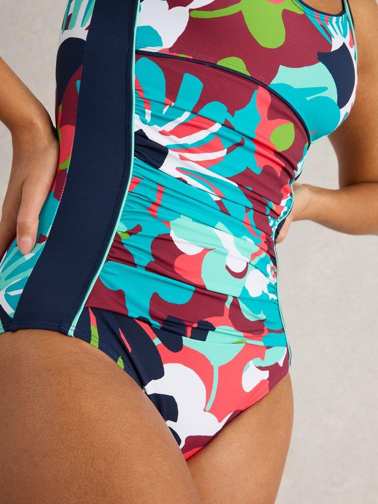 Splash Control Swimsuit in NAVY MULTI - MODEL DETAIL