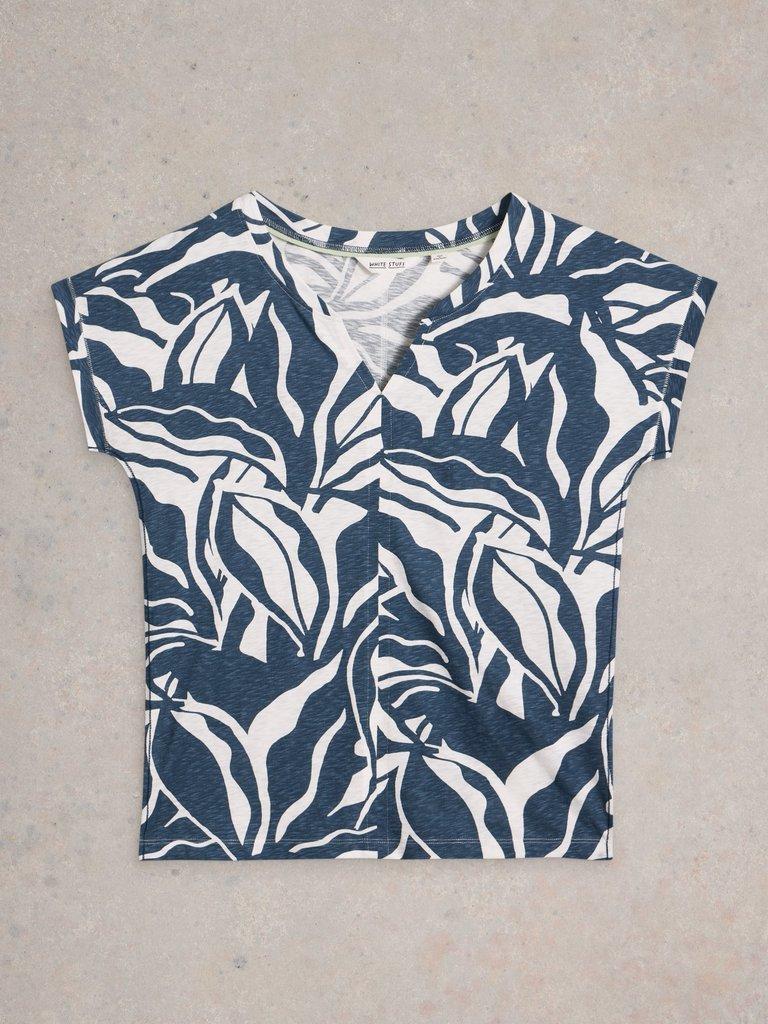 NELLY SHORT SLEEVE TEE in NAVY PR - FLAT FRONT