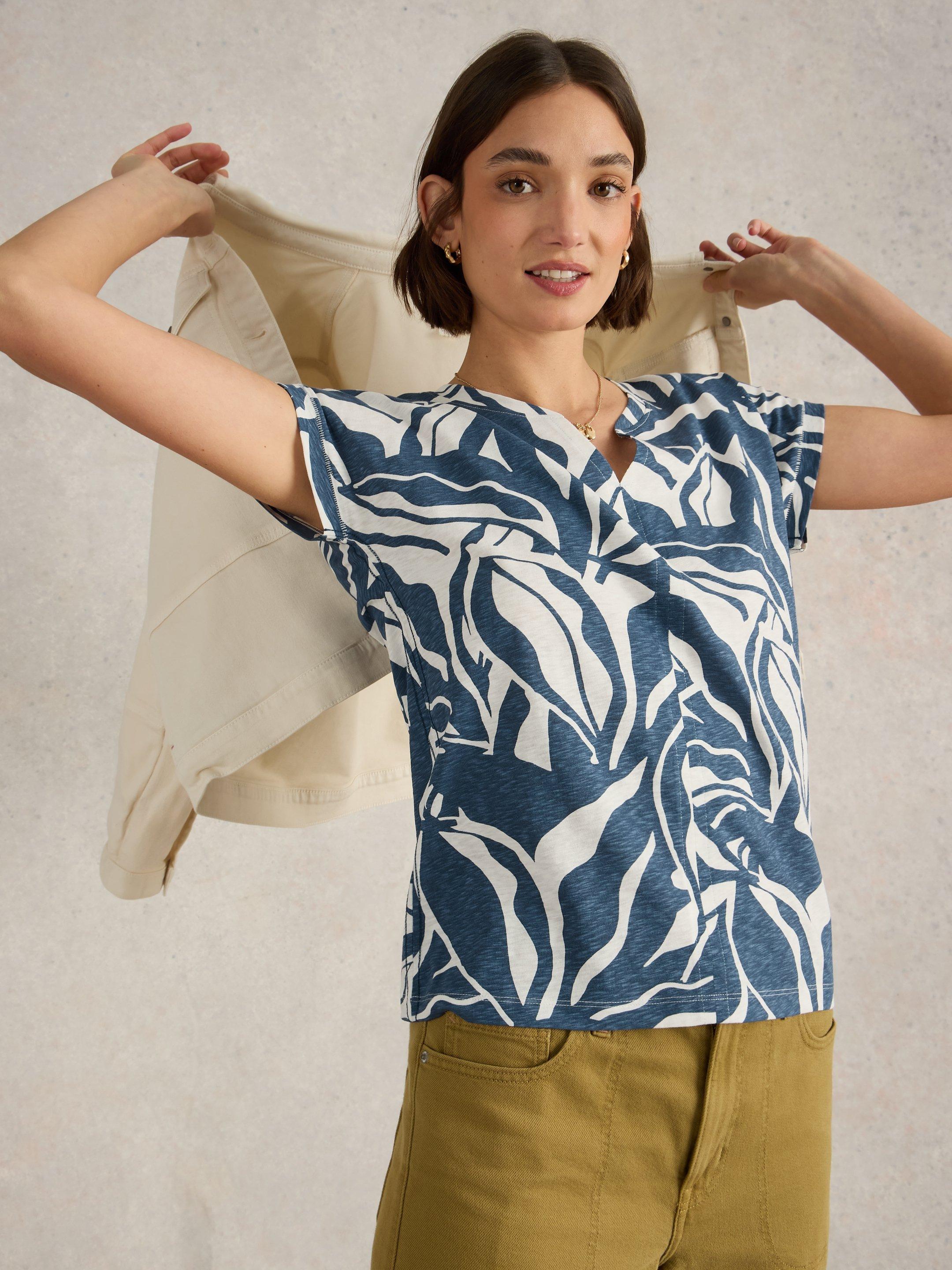 Shop Nelly Notch Neck Tee