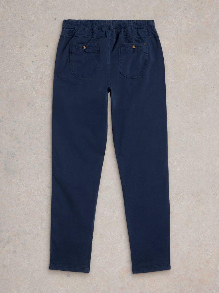 Sutton Drawstring Trouser in DARK NAVY - FLAT BACK