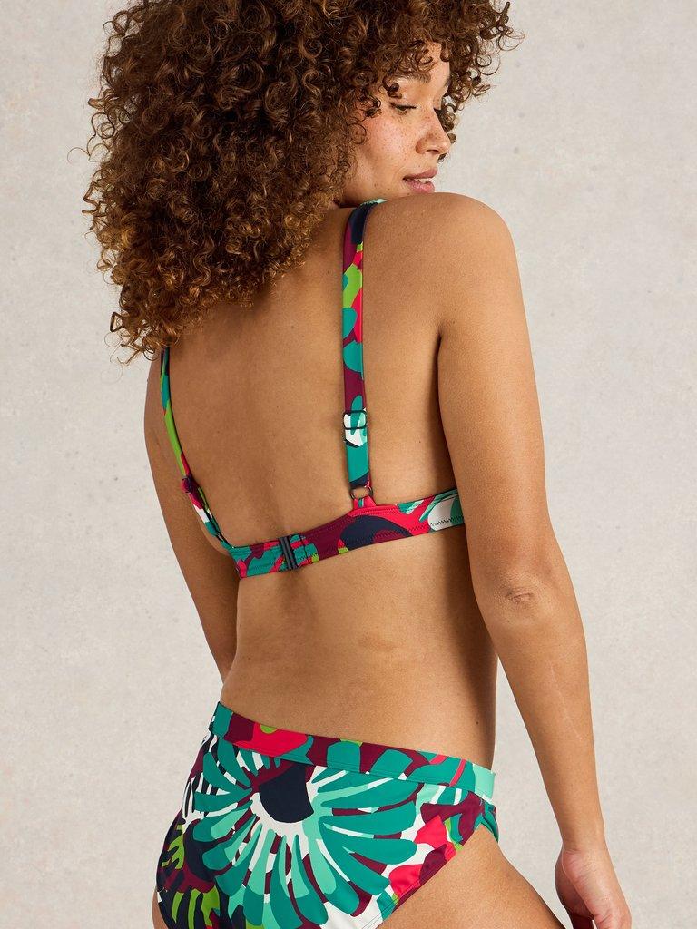 Womens Tabitha Bikini Top in NAVY MULTI - MODEL BACK