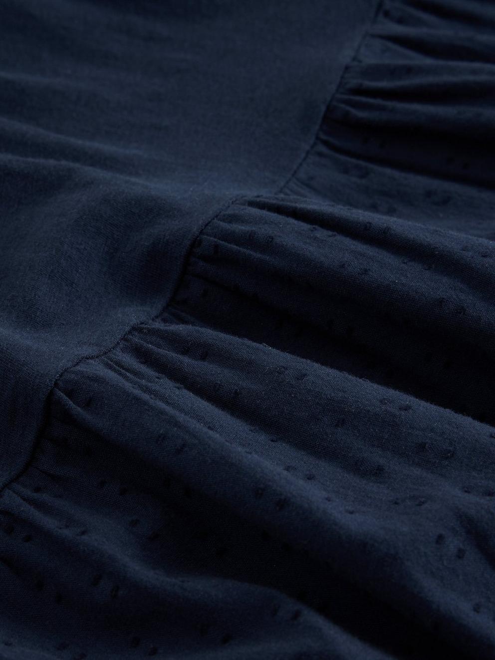 MARIA COTTON TUNIC in FR NAVY - FLAT DETAIL