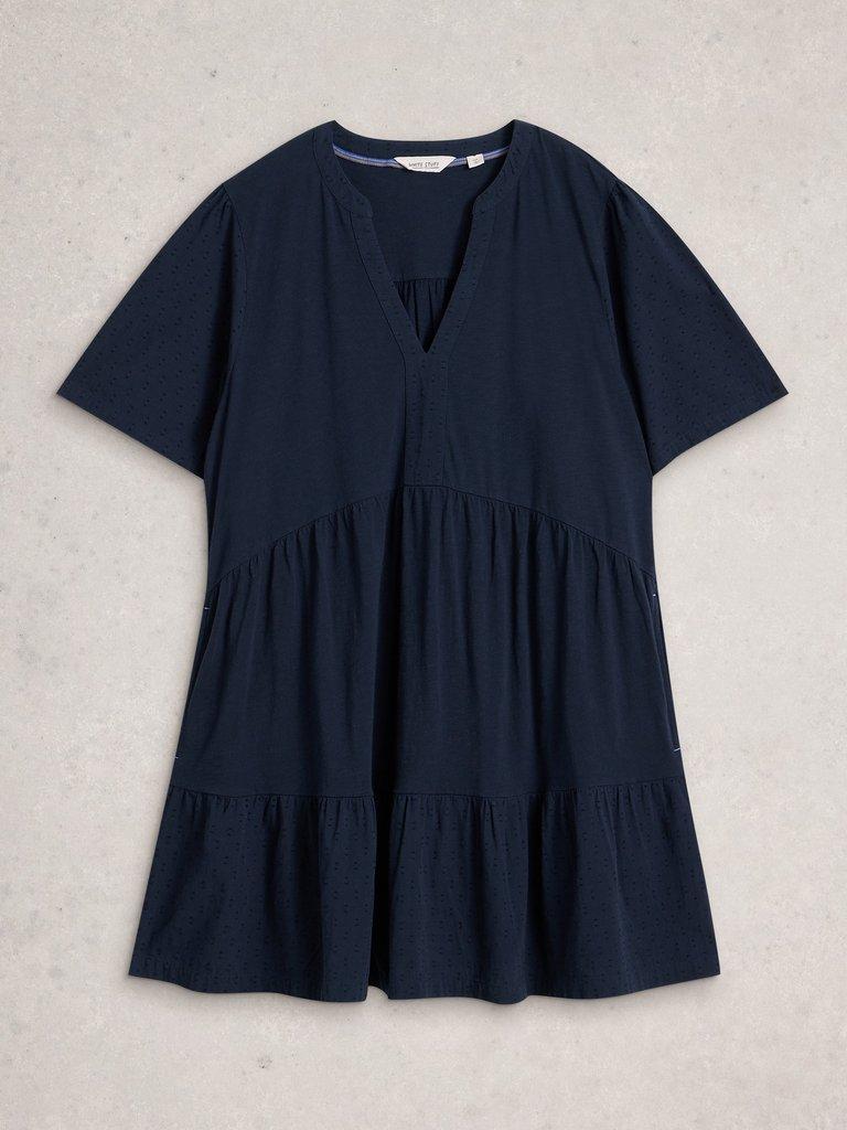 MARIA COTTON TUNIC in FR NAVY - FLAT FRONT