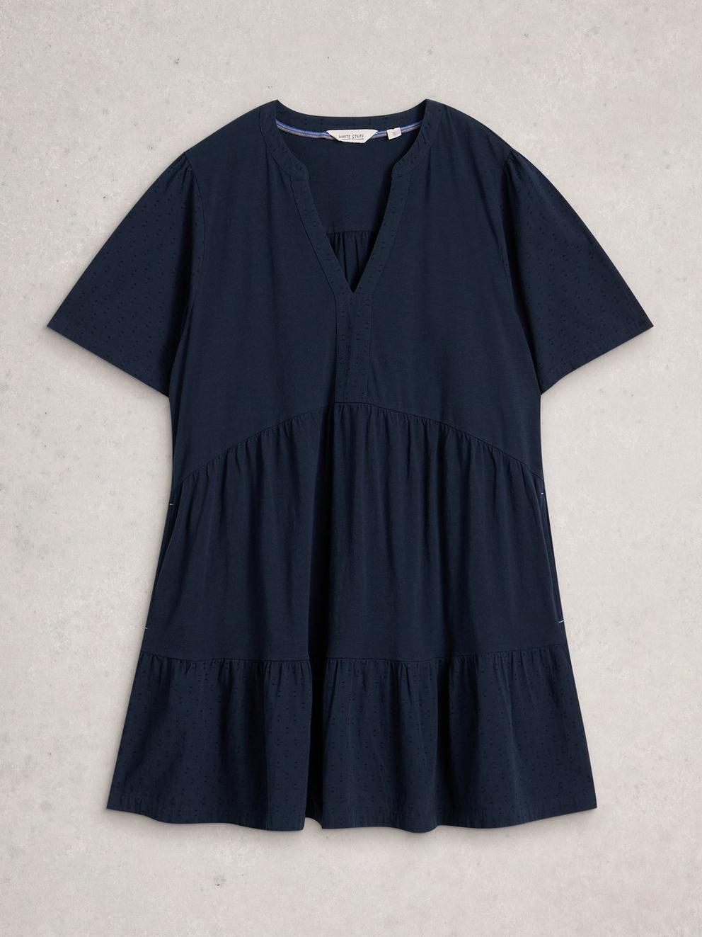 MARIA COTTON TUNIC in FR NAVY - FLAT FRONT